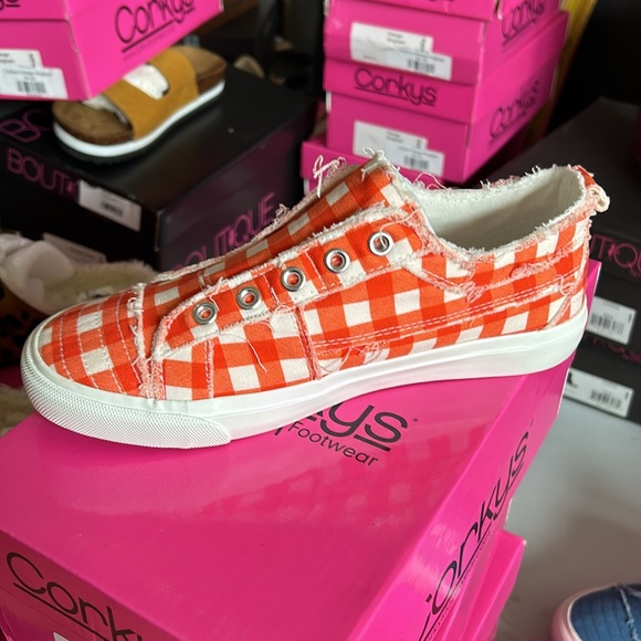 Corkys Babalu Shoes in Hingham Orange - Picture 3 of 4